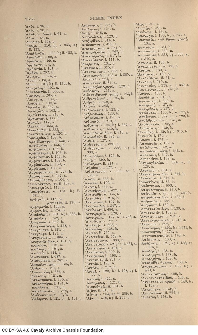 24,5 x 15 εκ. 4 σ. χ.α. + [VI] σ. + 1072 σ. + 2 σ. χ.α., όπου στο verso του εξωφύλλου ίχνος